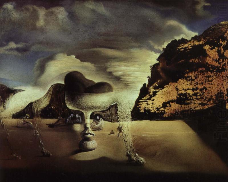 salvadore dali osynlig adfghan med en spokbid av garcias ansikte pa en strnd china oil painting image